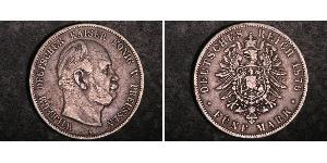 5 Марка Пруссия (королевство) (1701-1918) Серебро Wilhelm I, German Emperor (1797-1888)