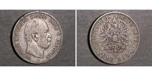 5 Марка Пруссия (королевство) (1701-1918) Серебро Wilhelm I, German Emperor (1797-1888)