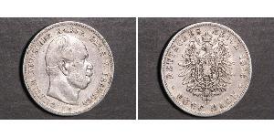 5 Марка Пруссия (королевство) (1701-1918) Серебро Wilhelm I, German Emperor (1797-1888)