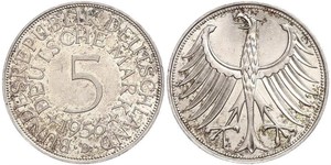 5 Марка ФРГ (1949-1990) Серебро 