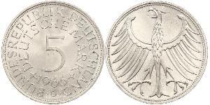 5 Марка ФРГ (1949-1990) Серебро 