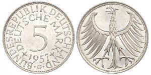 5 Марка ФРГ (1949-1990) Серебро 
