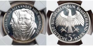 5 Марка ФРГ (1949-1990) Серебро 