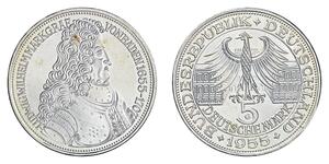 5 Марка ФРГ (1949-1990) Серебро 