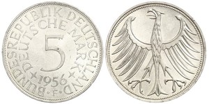 5 Марка ФРГ (1949-1990) Серебро 