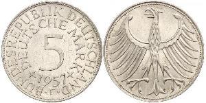 5 Марка ФРГ (1949-1990) Серебро 