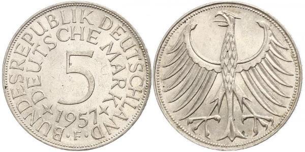 5 Марка ФРГ (1949-1990) Серебро 