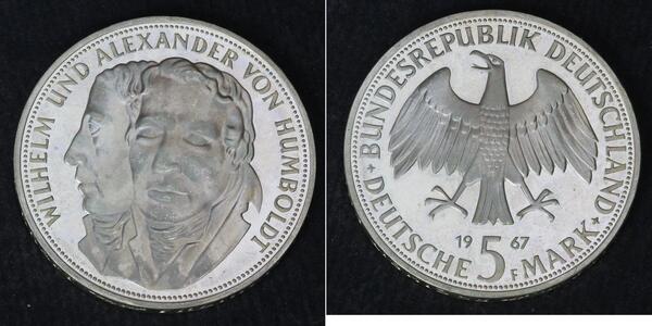 5 Марка ФРГ (1949-1990) Серебро 