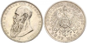 5 Марка null Срібло Georg II, Duke of Saxe-Meiningen