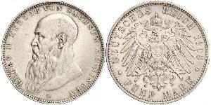 5 Марка null Срібло Georg II, Duke of Saxe-Meiningen