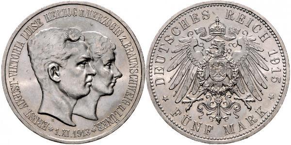 5 Марка null Срібло Ernest Augustus, Duke of Brunswick (1887 - 1953)