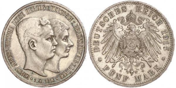 5 Марка null Срібло Ernest Augustus, Duke of Brunswick (1887 - 1953)