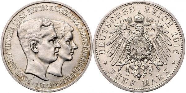 5 Марка null Срібло Ernest Augustus, Duke of Brunswick (1887 - 1953)