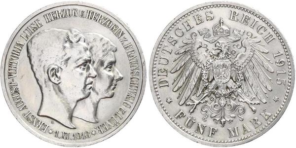 5 Марка null Срібло Ernest Augustus, Duke of Brunswick (1887 - 1953)