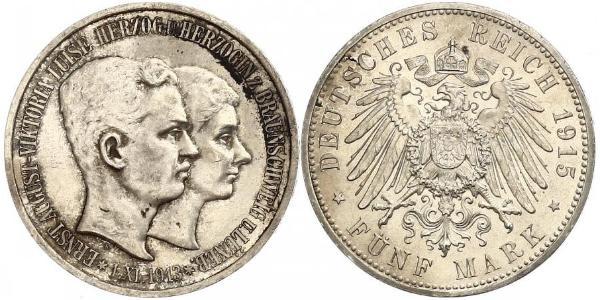 5 Марка null Срібло Ernest Augustus, Duke of Brunswick (1887 - 1953)