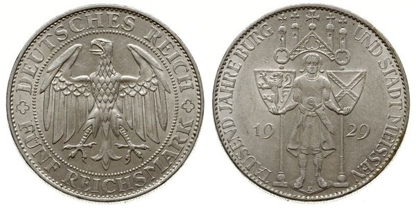 5 Марка Веймарська республіка (1918-1933) Срібло 