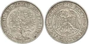 5 Марка Веймарська республіка (1918-1933) / Німеччина Срібло 