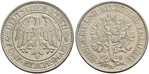 5 Марка Веймарська республіка (1918-1933) / Німеччина Срібло 
