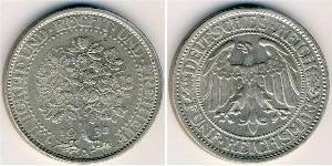 5 Марка Веймарська республіка (1918-1933) / Німеччина Срібло 