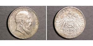 5 Марка Велике герцогство Баден (1806-1918) Срібло Frederick I, Grand Duke of Baden (1826 - 1907)