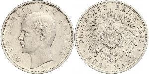 5 Марка Королівство Баварія (1806 - 1918) Срібло Otto of Bavaria (1848 – 1916)