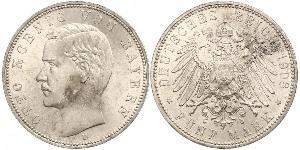 5 Марка Королівство Баварія (1806 - 1918) Срібло Otto of Bavaria (1848 – 1916)
