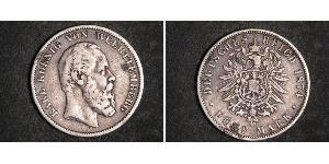 5 Марка Королівство Вюртемберг Срібло Charles I of Württemberg