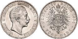 5 Марка Королівство Пруссія (1701-1918) Срібло Wilhelm II, German Emperor (1859-1941)