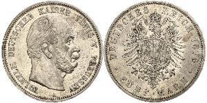 5 Марка Королівство Пруссія (1701-1918) Срібло Wilhelm I, German Emperor (1797-1888)