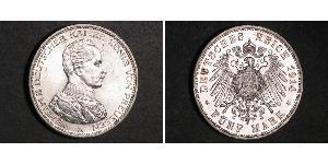 5 Марка Королівство Пруссія (1701-1918) Срібло Wilhelm II, German Emperor (1859-1941)