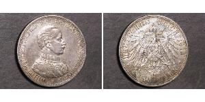 5 Марка Королівство Пруссія (1701-1918) Срібло Wilhelm II, German Emperor (1859-1941)