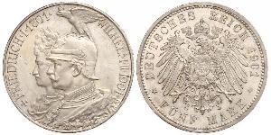 5 Марка Королівство Пруссія (1701-1918) Срібло Wilhelm II, German Emperor (1859-1941)