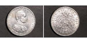 5 Марка Королівство Пруссія (1701-1918) Срібло Wilhelm II, German Emperor (1859-1941)