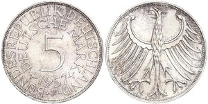 5 Марка ФРН (1949-1990) Срібло 