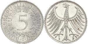 5 Марка ФРН (1949-1990) Срібло 