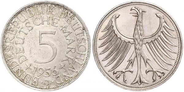 5 Марка ФРН (1949-1990) Срібло 