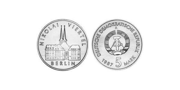 5 Марка Германская Демократическая Республика (1949-1990) Цинк/Никель/Медь 