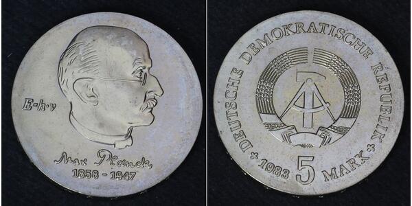 5 Марка Германская Демократическая Республика (1949-1990) Цинк/Никель/Медь 