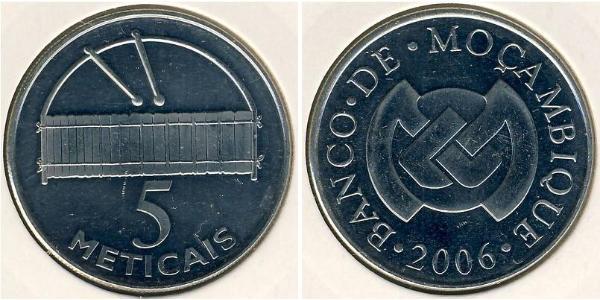 5 Метикал Мозамбик,Республика Никель/Медь 