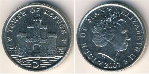 5 Пенни Остров Мэн Никель/Медь Елизавета II (1926-2022)