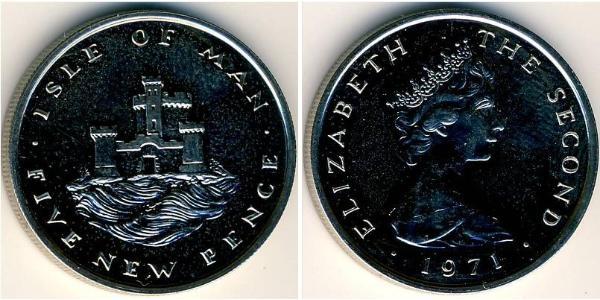 5 Пенни Остров Мэн Никель/Медь Елизавета II (1926-2022)