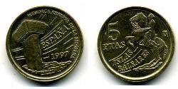 5 Песета Королівство Іспанія (1976 - ) Бронза/Алюміній Хуан Карлос I (1938 - )