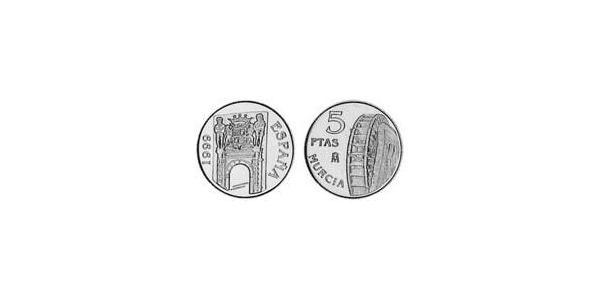 5 Песета Королівство Іспанія (1976 - ) Нікель/Залізо Хуан Карлос I (1938 - )