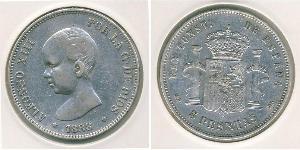5 Песета Королевство Испания (1874 - 1931) Серебро Alfonso XIII of Spain (1886 - 1941)