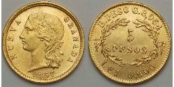 5 Песо Королевство Испания (1814 - 1873) Золото 