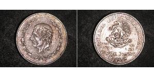 5 Песо Second Federal Republic of Mexico (1846 - 1863) Серебро Miguel Hidalgo