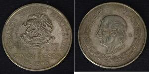 5 Песо Second Federal Republic of Mexico (1846 - 1863) Серебро Miguel Hidalgo