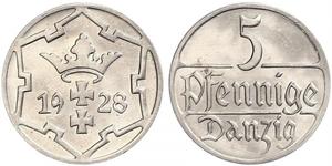 5 Пфенниг Gdansk (1920-1939)  