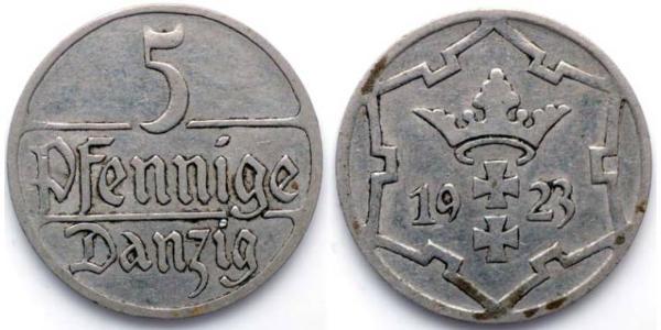 5 Пфенниг Gdansk (1920-1939)  