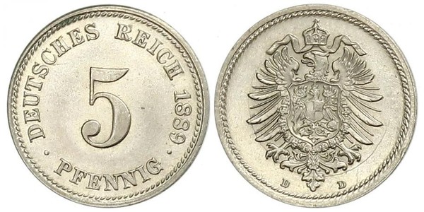 5 Пфенниг Германская империя (1871-1918)  